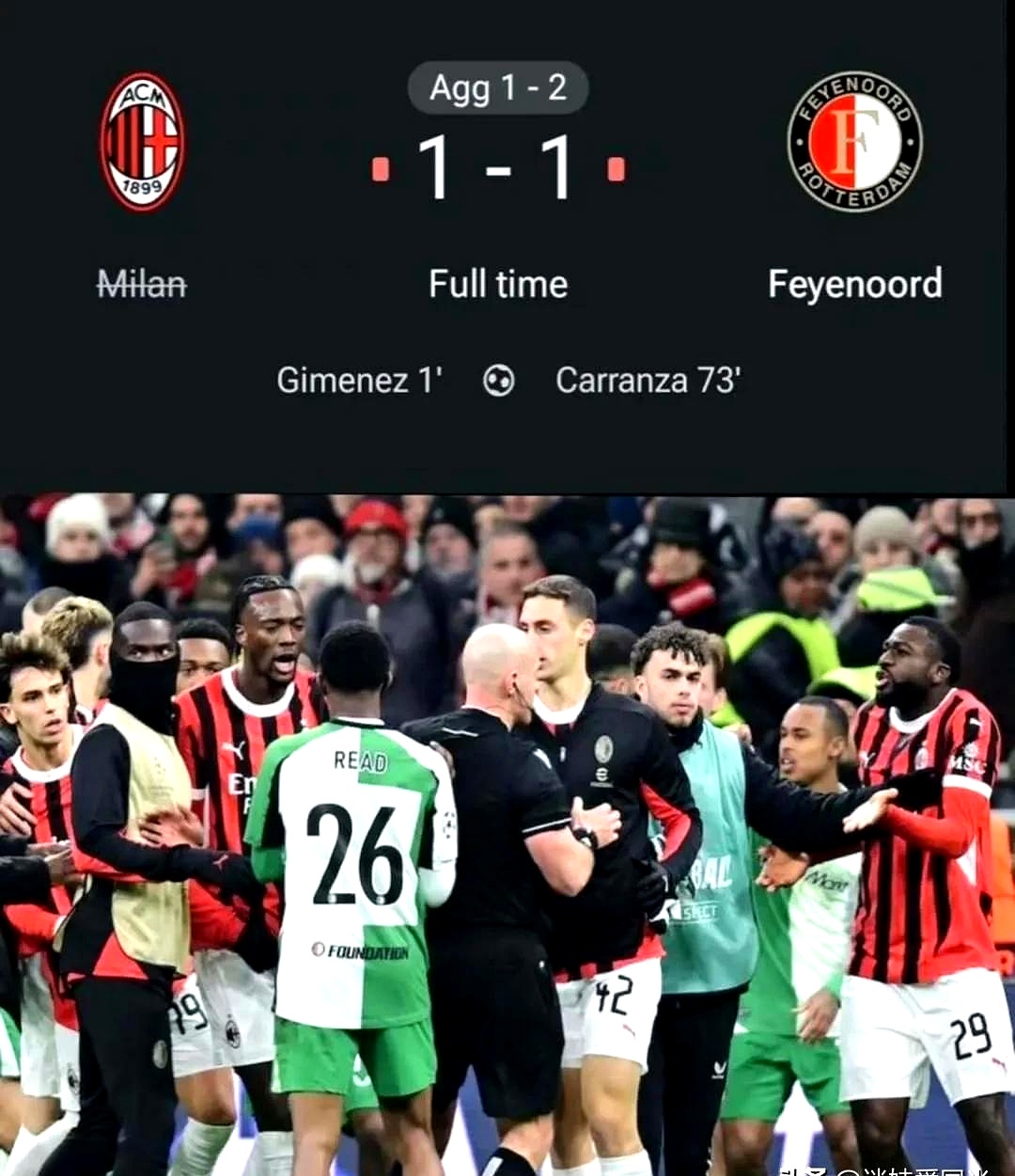 米兰无奈告别本届欧冠