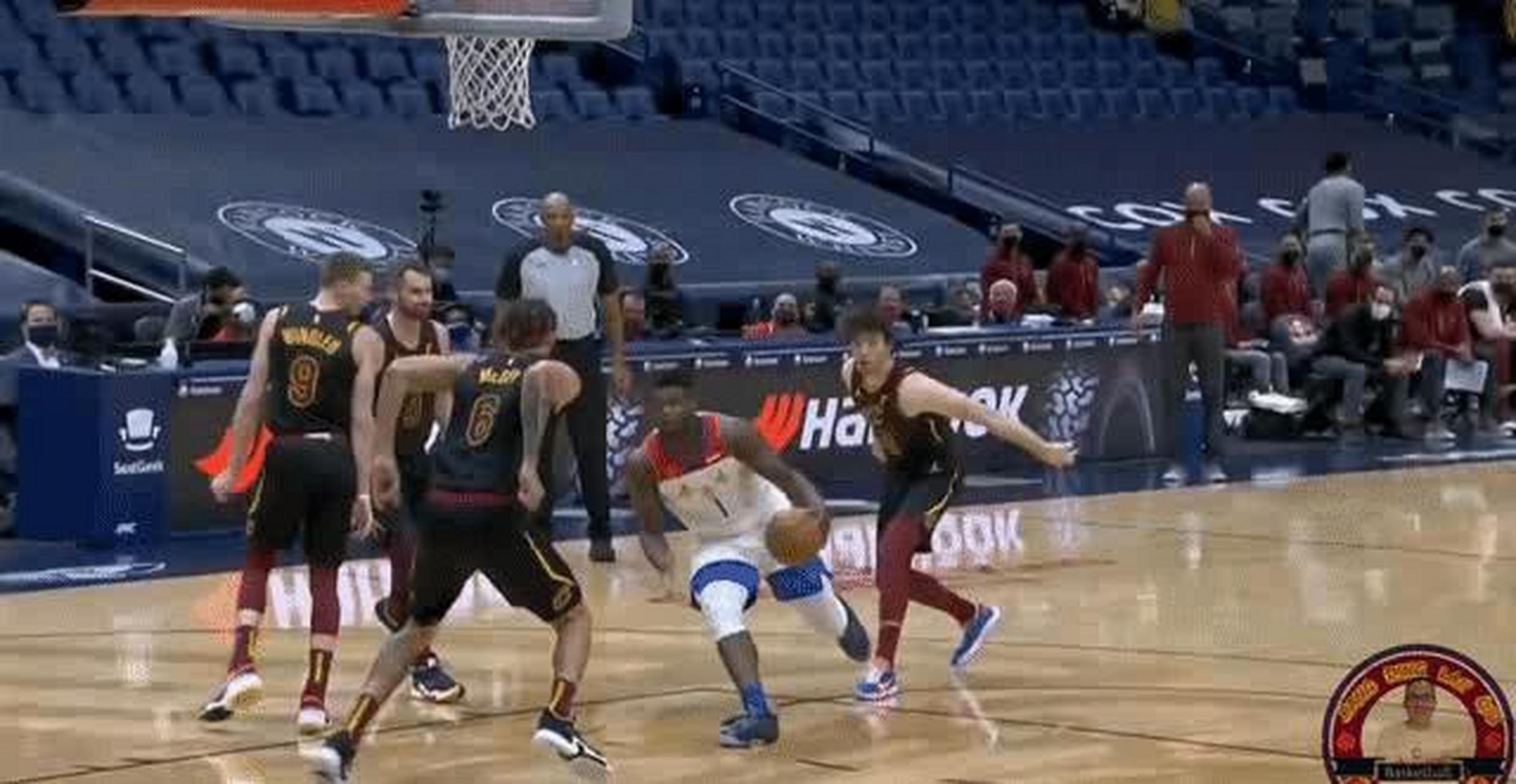 骑士翻盘广东队，锡安点燃赛场